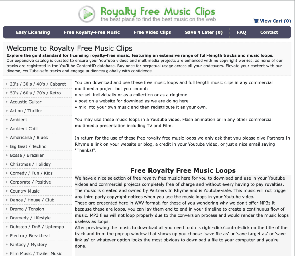 royalty free music clips